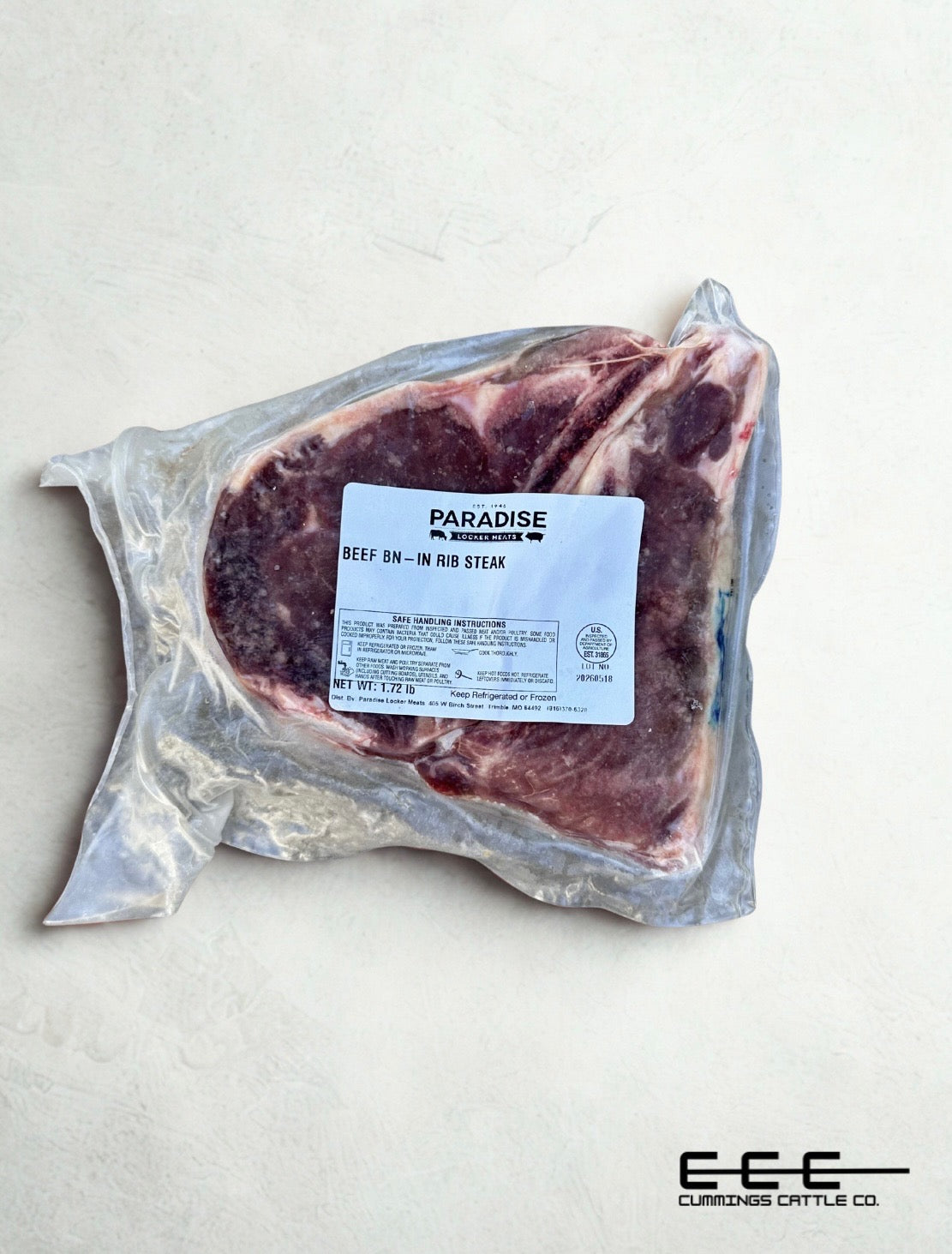 Bone-In Rib Steak (Ribeye)